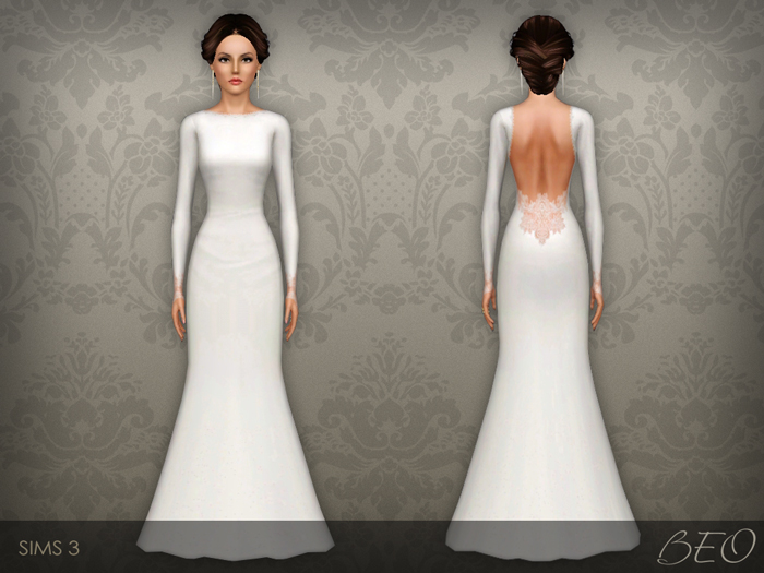 Wedding dress 35 for Sims 3 by BEO (2)